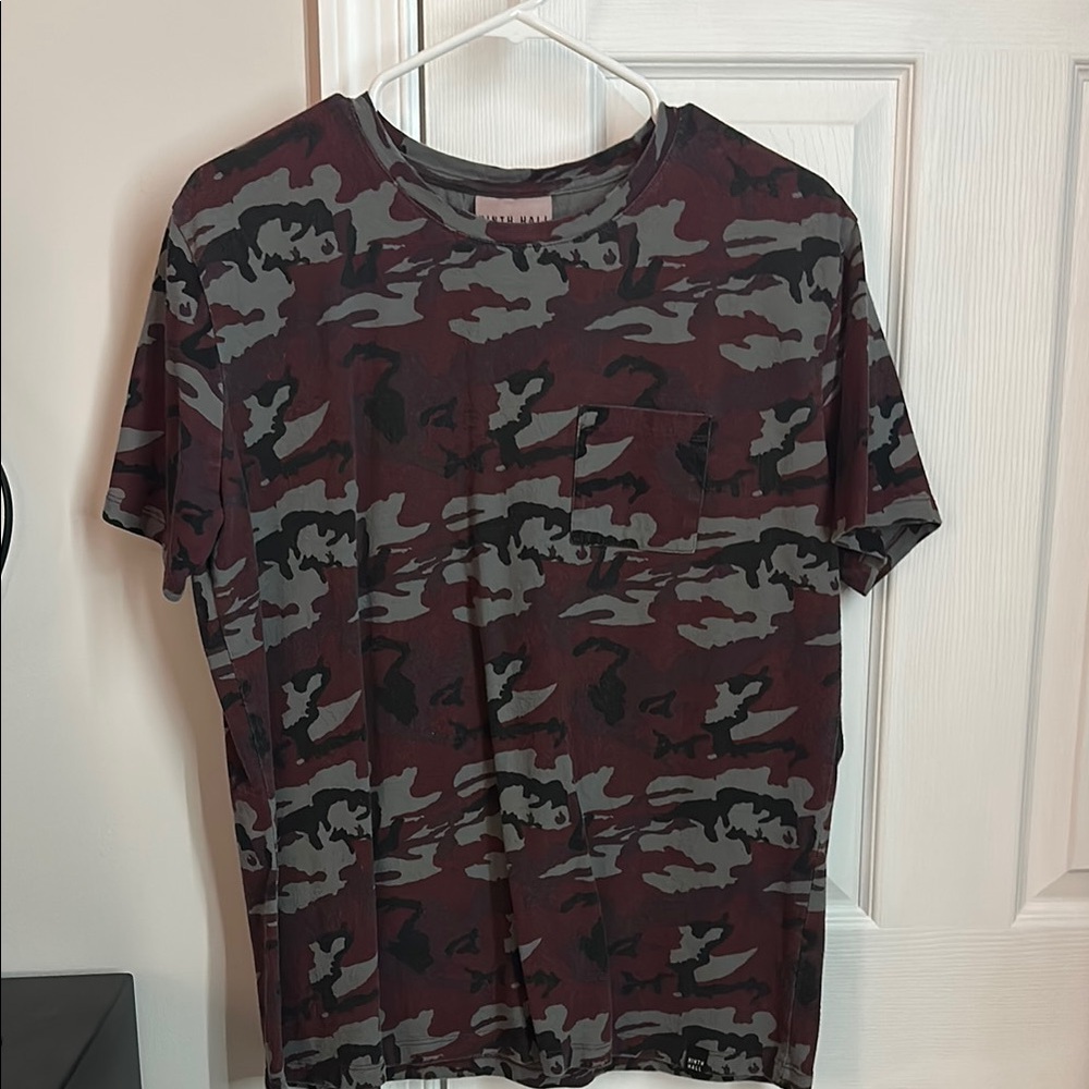Ninth Hall Maroon Camouflage Tshirt